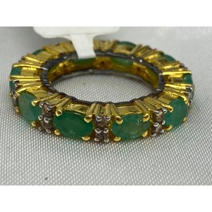 Nouvelle bague en émeraude de luxe, argent sterling 925, cadeau, fête, mariage, fiançailles, cérémonies religieuses, événements - Product Image 6