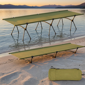 Custom Camping <b>Folding</b> Cot Sleeping <b>Bed</b> Adjustable Foldable Portable Single Outdoor Camping <b>Bed</b> - Product Image 1