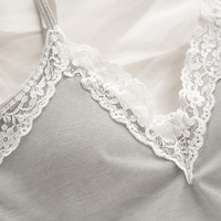 Ensemble décontracté et élégant pour femme : caraco uni avec dentelle décorative et short taille élastique, séchage rapide, idéal pour l'été – Vente en gros de luxe
