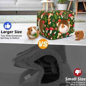 Lugar de escondite para hámster y conejillo de indias, casa de conejillo de indias lavable, cómoda cama pequeña para mascotas, jaula para conejos y ardillas, accesorios - Product Image 4