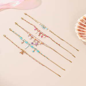 Ưa Thích Làm Cho Đính Cườm Đồ Trang Sức Thép Không Gỉ Hạt Vòng Đeo Tay Biển Sao Biển Ngựa Charms Mặt Dây Chuyền Mắt Đính Cườm Vòng Đeo Tay Cho Cô Gái - Product Image 6