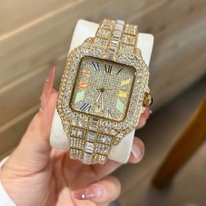 クォーツウォッチ男性用2025,防水フルダイヤモンド腕時計ヒップホップアイスアウト時計 - Product Image 2