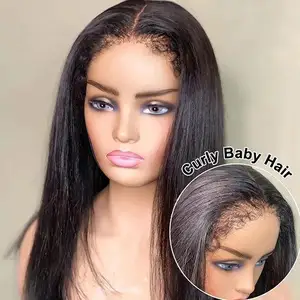 Rambut palsu asli asli asli asli asli Kamboja rambut keriting air 4c afro keriting wig rambut manusia