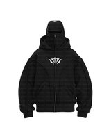 Sweatshirt Homme Personnalisé à Double Capuche, Coupe Droite, avec Écusson Brodé et Cagoule Intégrée, Fermeture Éclair