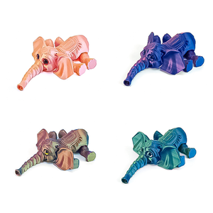 Modèle de jouet éléphant Dumbo mignon imprimé en 3D, articulations mobiles, ornements animaux en plastique inspirés de La Reine des Neiges pour enfants - Product Image 6