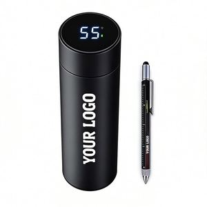 Bouteille isotherme portable avec filtre, affichage intelligent de la température, logo personnalisé, cadeau promotionnel pour entreprise, café, thé, tasse thermos - Product Image 1