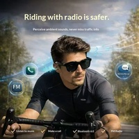 Nouveaux écouteurs intelligents sans fil F09 à énergie solaire avec radio FM et détection, pour lunettes, sport et conduite, modèle transfrontalier