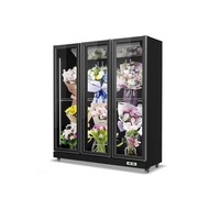 Réfrigérateur de préservation/d'affichage des fleurs transparent à 2/3 portes sans givre pour les fleuristes - Armoire commerciale sans drainage