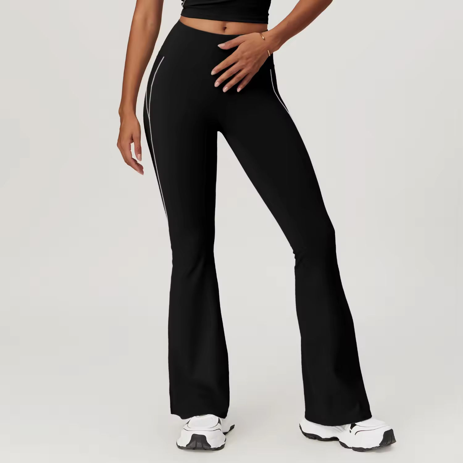 Black flare pants