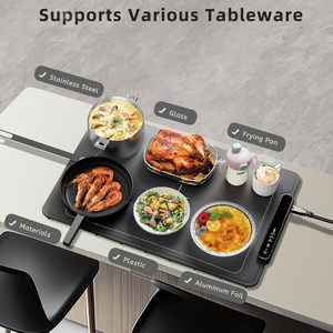 New Arrivals 12V 10000mAh Rechargeable <b>Food</b> <b>Warming</b> Mat Household Cordless Electric <b>Warming</b> Tray for Buffet Camping Party - Product Image 5