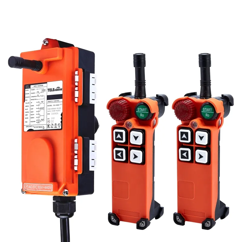 Telecontrol mutlti operation 1-speed industrial cordless remote control system with 2 transmitters and 1receiver