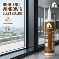 Scellant silicone neutre FeiDu's Home 300ml FD-222, adhésif à séchage rapide et résistant aux intempéries pour les joints de construction en verre et en aluminium