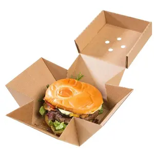 Pinyuanxing-caja de hamburguesas OEM y ODM personalizada de fábrica, caja de aperitivos para comida, dulces y bodas, cartón