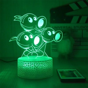 Figurines de jeu Plants vs Zombies, <span class=keywords><strong>lampe</strong></span> de bureau <span class=keywords><strong>à</strong></span> illusion LED - Product Image 1