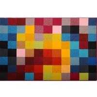 Tapis de sol minimaliste tissé à la machine pour salon, tapis de porte, tapis de table basse, tapis en pure laine