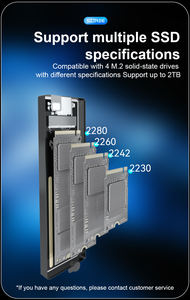 Carcasa M.2 NVMe SSD 10Gbps <span class=keywords><strong>USB</strong></span> C USB3.1 <span class=keywords><strong>M2</strong></span> Mini SSD Case 2280/ 2230/ 2242/2260 SSD Caja <span class=keywords><strong>de</strong></span> <span class=keywords><strong>disco</strong></span> <span class=keywords><strong>duro</strong></span> externo - Product Image 3