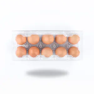 Factory Supply Blister Custom Egg Container 6 8 12 15 16 30 Holes Plastic Egg Box Transparent Packaging Egg Tray