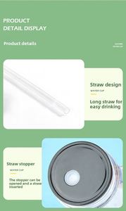 Nouvelle tasse en plastique créative de 20 oz avec poignée de voiture, tube d'aspiration et paillettes DIY - Product Image 5