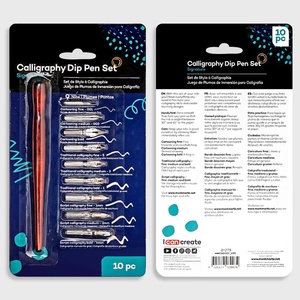 Calligrafia penna Set 1 supporto in legno 9 pennini sostituibili per principianti arte calligrafia - Product Image 1