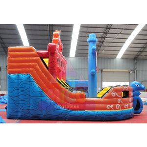 Château gonflable commercial pirate avec toboggan, certifié CE EN14960, en PVC 0,55 mm, <span class=keywords><strong>pour</strong></span> <span class=keywords><strong>location</strong></span> de fêtes d'enfants - Product Image 4