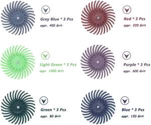 Pexmientas Outils de bijoutier rotatifs de 1 pouce, brosses à polir les métaux <span class=keywords><strong>Dremel</strong></span>, disque à poils radiaux - Product Image 3