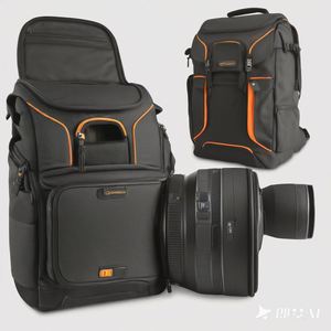 Sac à dos pour caméra vidéo en cuir PU vegan, personnalisable avec logo, fabriqué en usine BSCI, multifonctionnel, antichoc, pour photographie. - Product Image 1