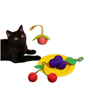 Wholesale Funny Hangable Sisal <b>Ball</b> Set Colorful <b>Ball</b> Cat Toy Bite-resistant Cat Sounds Teasing Cats Hanging <b>Ball</b> Toy - Product Image 2