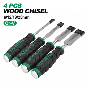 High Quality Carpenter Chisel <b>Hand</b> <b>Tools</b> Wood Turning Chisels 6/12/19/25mm 4PCS Carving Set 132201 Wood Turning Chisels 132201 - Product Image 3