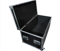 Consola mezcladora de audio profesional portátil personalizada, caja de vuelo, fuente de alimentación de CA activa de madera de aleación para ferias al aire libre