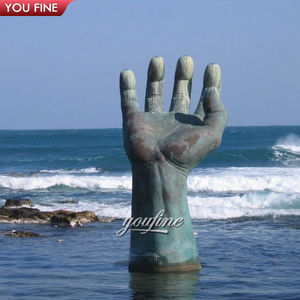 Escultura grande al aire libre Color bronce mano gigante estatua de <span class=keywords><strong>Dios</strong></span> - Product Image 2