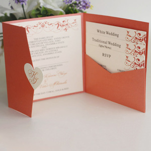 Carte d'invitation de mariage romantique avec sceau de cire, papier fantaisie, <span class=keywords><strong>quilling</strong></span>, impression à chaud, cartes de réception - Product Image 5