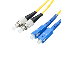 Cordon de raccordement optique SC/FC jaune, duplex/simplex, OS2 9/125 µm, longueur personnalisée pour la transmission réseau FTTH