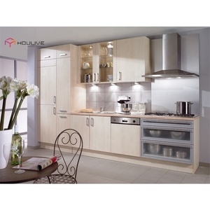 Muebles de Cocina Económicos de Fábrica con Fregadero y Grifo, Diseño Moderno para Hoteles, <span class=keywords><strong>Color</strong></span> de Puerta Personalizable - Product Image 1