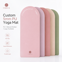 Tapis de yoga en caoutchouc naturel PU personnalisé OEM ODM, 5 mm, antidérapant, haute adhérence, fabricant de tapis d'exercice à marque privée