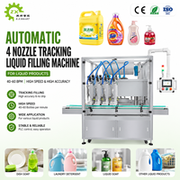 Machine de remplissage automatique de liquides ZXSMART à 4 buses pour savon à vaisselle, lessive liquide, savon liquide 40-60 BPM