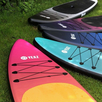 Planche de SUP gonflable tout-terrain de 305 cm avec système à 3 ailerons pour le surf et le ski nautique