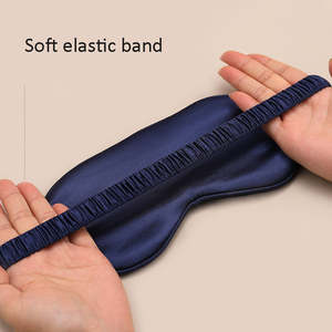 ผ้าซาตินปิดตานอนหลับแบบพรีเมี่ยมผ้าซาตินนุ่มพิเศษระบายอากาศได้ดีป้องกันแสงจากการเดินทางปิดตาหน้ากากปิดตาผ้าไหมซาตินพร้อมสายรัดยืดหยุ่น - Product Image 3