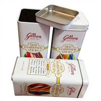 Boîte à biscuits et craquelins carrée en métal écologique pour usage domestique