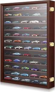 Caja de exhibición personalizada para modelos de coches con puerta de acrílico, fabricante OEM, contenedor de almacenamiento de madera para coches de juguete en miniatura, estantes con cerradura, venta al por mayor - Product Image 3