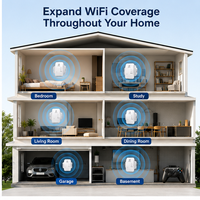 300Mbps Wireless WiFi Repeater 2.4G Range Extender With LAN Port WPS Signal Booster EU US Plug