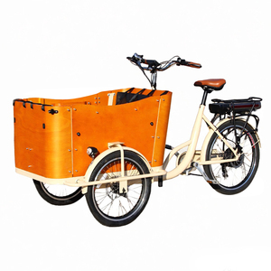 Tricycle électrique CE Singapour, trike cargo, vélo cargo électrique à 3 roues de style hollandais avec <span class=keywords><strong>remorque</strong></span> et boîte, pour adultes, animaux et enfants - Product Image 1