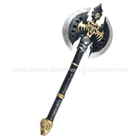 World of Warcraft Halloween Cosplay arma modelo doble cara hacha plástico doble mano hacha doble función juguete espada