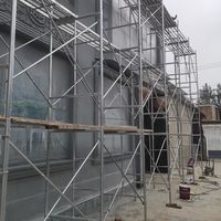 Andamios Móviles Industriales de Alta Resistencia, Material de Construcción de Estructuras Metálicas, Plataforma de Andamios con Marco en H, Escaleras