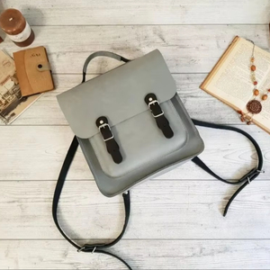 Genuine Leather Fashion <b>Backpack</b> Zipper High-quality Structured Silhouette Multiple Compartments Adjustable <b>Straps</b> Spacious Main - Product Image 1