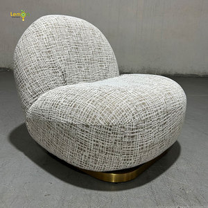 Sofá giratorio para hotel <span class=keywords><strong>boutique</strong></span>, sillón pequeño de tela elegante para apartamento, sillón para sala de estar - Product Image 5
