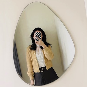 Gương Vát Cạnh Kính Gắn Tường Hình Bầu Dục Trang Trí Phòng Khách Phòng Ngủ Gia Đình Không Đều Lớn - Product Image 6