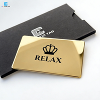 Carte NFC en métal or véritable 24 carats personnalisée, carte NFC vierge, carte ornementale en or 24 carats