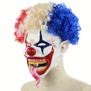 Halloween Horreur Latex Réaliste Longue Langue <span class=keywords><strong>de</strong></span> Serpent <span class=keywords><strong>Clown</strong></span> Masque avec Perruque Joker Cosplay Mal <span class=keywords><strong>Clown</strong></span> Masques <span class=keywords><strong>de</strong></span> Fête - Product Image 3