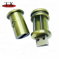 Flashdisk USB Bentuk Khusus Berlapis Perunggu Antik Mini Flashdisk USB