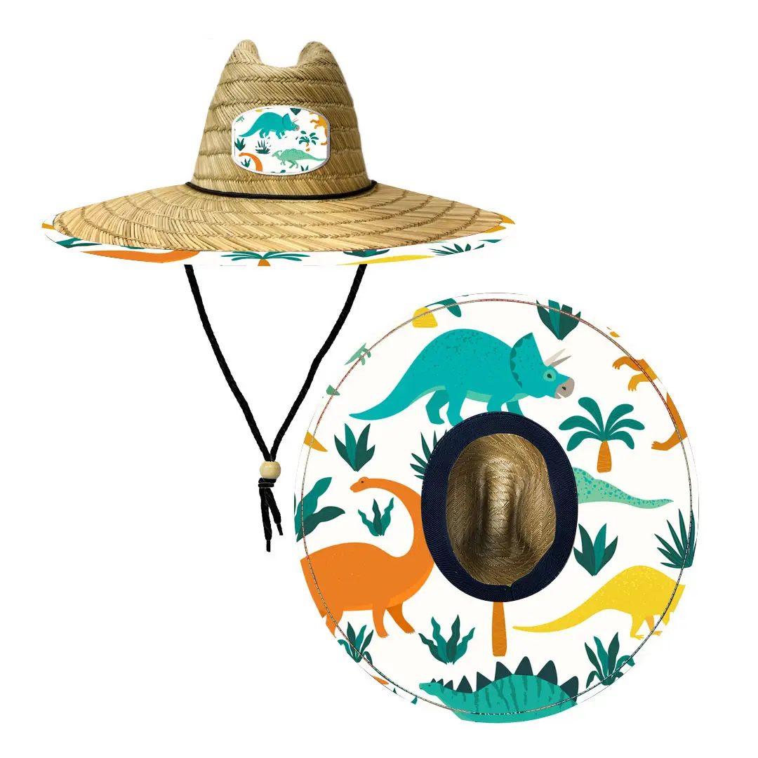 Chapeau de paille florale à grande bord, casquette de jardinage imperméable fait à la main, en paille naturelle unisexe avec logo, nouvelle collection 2020